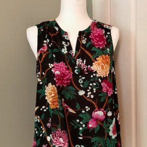 Dalia sleeveless botanical print L